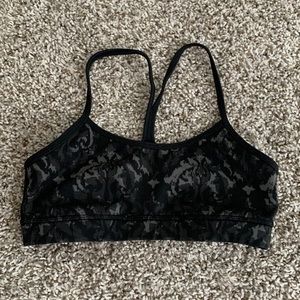 Black lululemon sports bra. Y shape back.